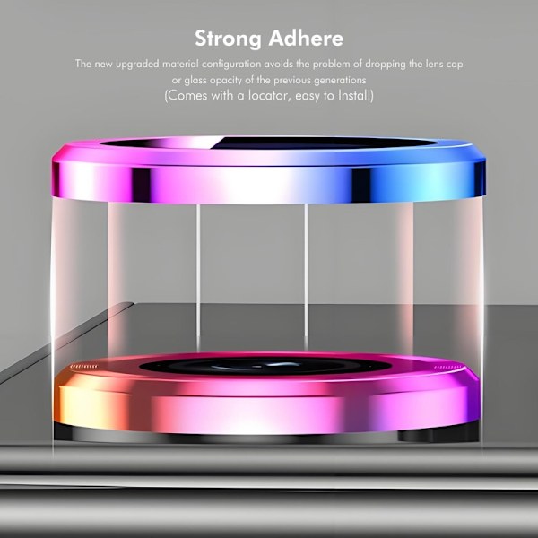 Til iPhone 16e Kameralinsebeskytter ENKAY Hat-Prince Metalring Linsefilm Blue