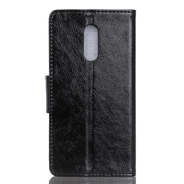 Nokia 6.1 Plus Lommebok - deksel Teksturert Split - Svart Black