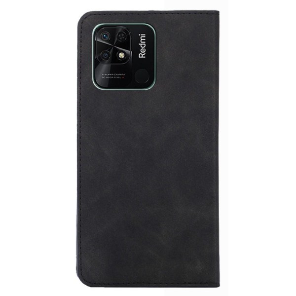 Til Xiaomi Redmi 10C Cover tegnebog - Sort Black