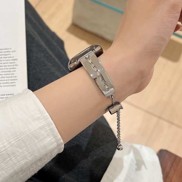 Armband För Watch Series 9 8 7 41mm 6 5 4 SE 40mm 3 2 1 38mm - Silver Silver