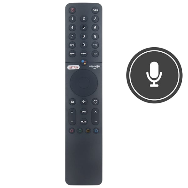 Fjärrkontroll Ersättning för XMRM-19 Xiaomi TV Voice Funktion Svart