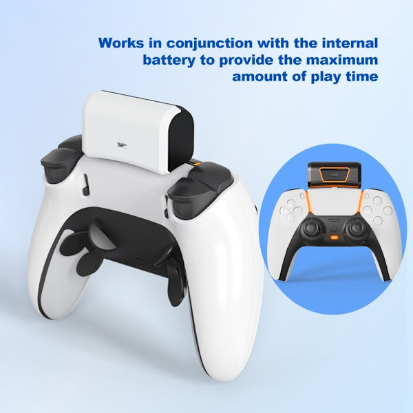 PS5 Playstation 5 Kontroll 2000mAh PowerBank Externt batteri Svart