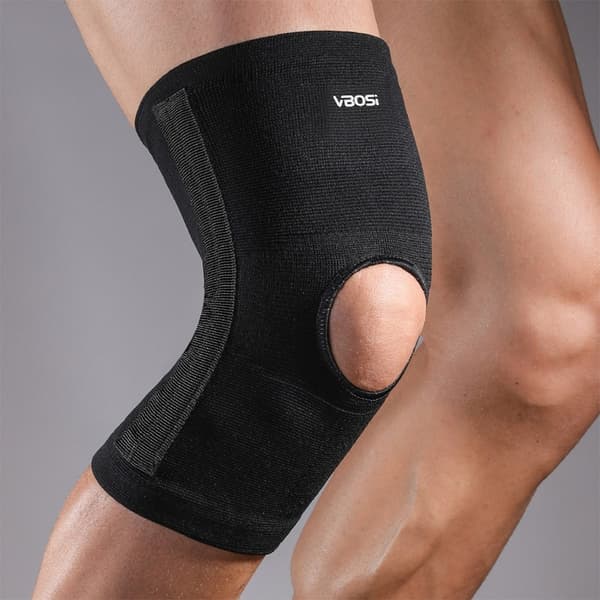 VBOSI 1 st. Elastisk Stöd för knä Knästöd Knäskydd Patella-Stöd Storlek XL Svart