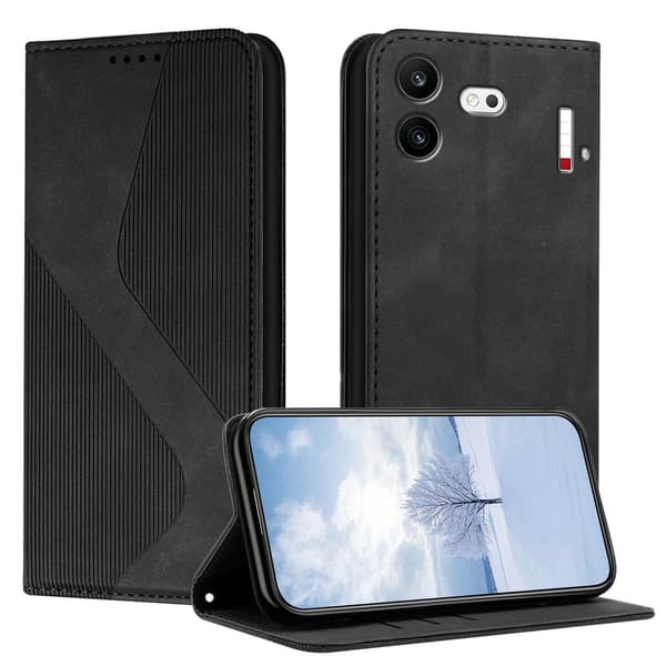 Plånboksfodral med stativ till Nothing Phone (4b) Svart