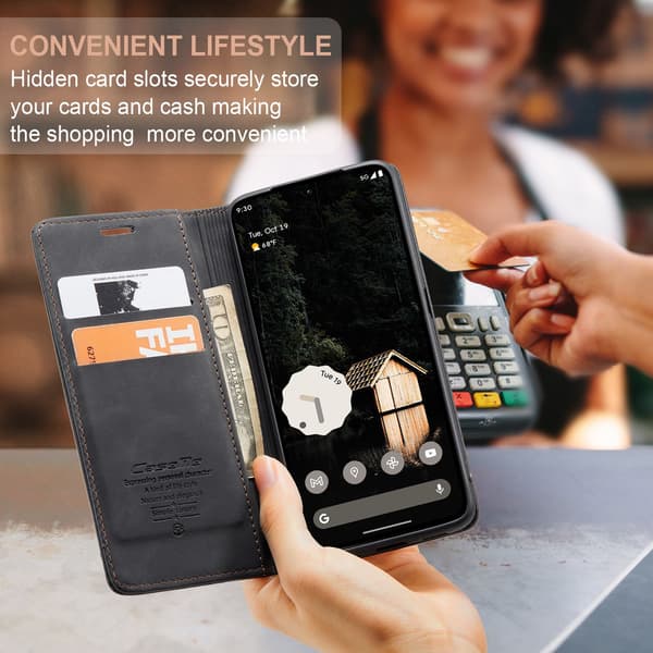 CASEME Til Google Pixel 10 Pro XL Etui Stativ Telefon Cover Black
