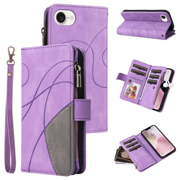 KT-monitoimisarja-5 iPhone 17e / 16e -puhelinkotelolle Purple