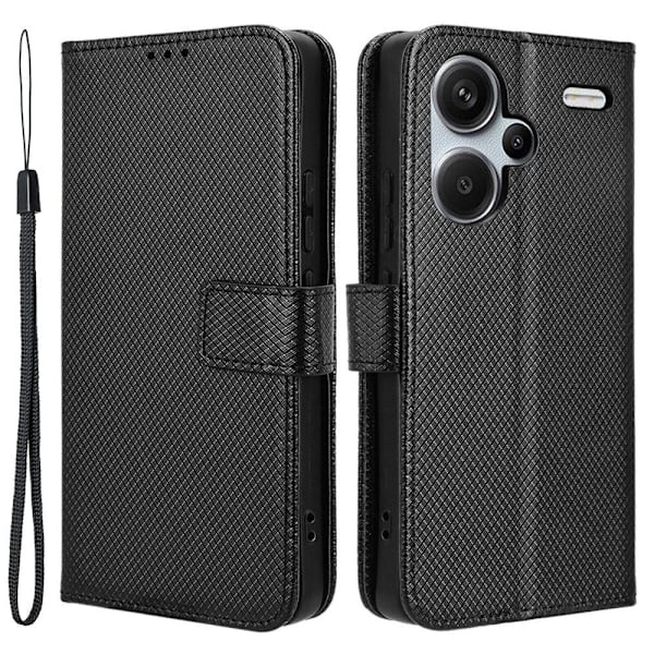 Til Xiaomi Redmi Note 13 Pro+ Wallet Case Cover Black