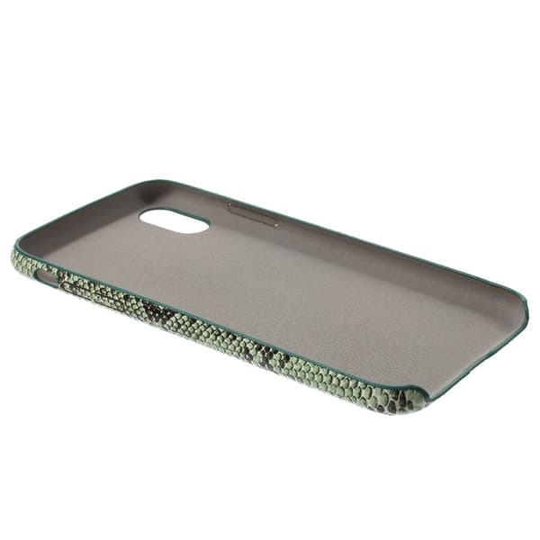 iPhone X - cover Snake Skin Pattern - Grøn Gold