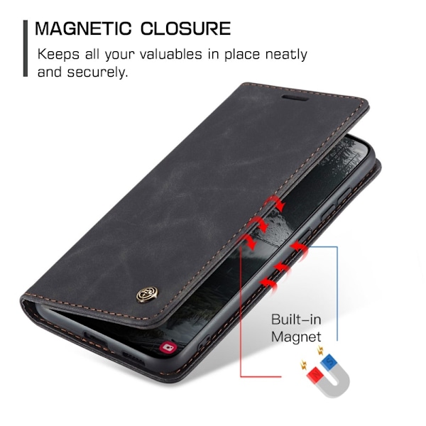 CASEME Retro Pung Taske til Samsung Galaxy S25 Edge Black