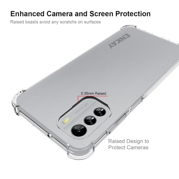 ENKAY TPU-etui Antislippdeksel for Nokia G60 Transparent