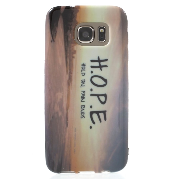 Samsung Galaxy S7 TPU skal - Hope On Pain Ends Transparent
