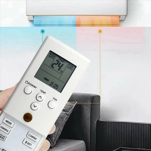 Fujitsu-ilmastointilaitteen AR-RET5E-kaukosäätimen vaihto White