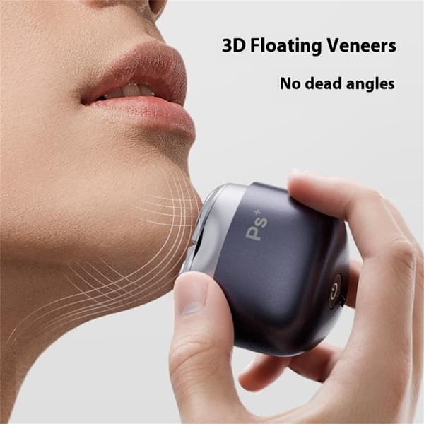 Sähköparranajokone, jossa 3D-kelluva pää, USB-C-pikalataus, IPX7-vedenpitävä Black