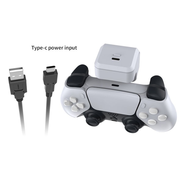 PS5 Playstation 5 Kontroll 1600mAh PowerBank Externt batteri Vit