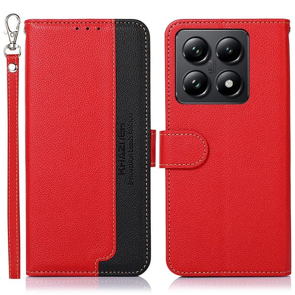 KHAZNEH Plånboksfodral till Xiaomi 14T Pro Röd