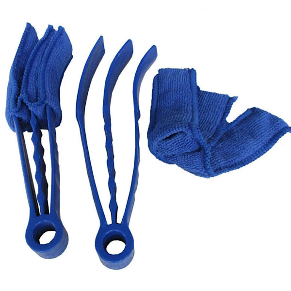 Rengøring Air Conditioning Grille Børste Vaskbar Vent Duster Med 2 Ekstraudstyr Blue