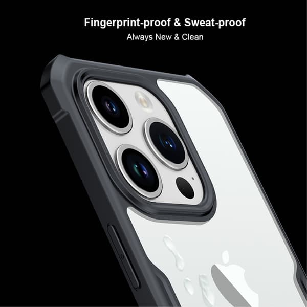 XUNDD bagcover til iPhone 15 Pro akryl+TPU telefonetui Black