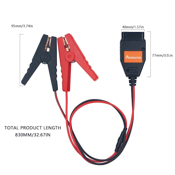 Akun auton hätävirrankatkaisun suojaus OBD2-liittimet ECU-muisti Black