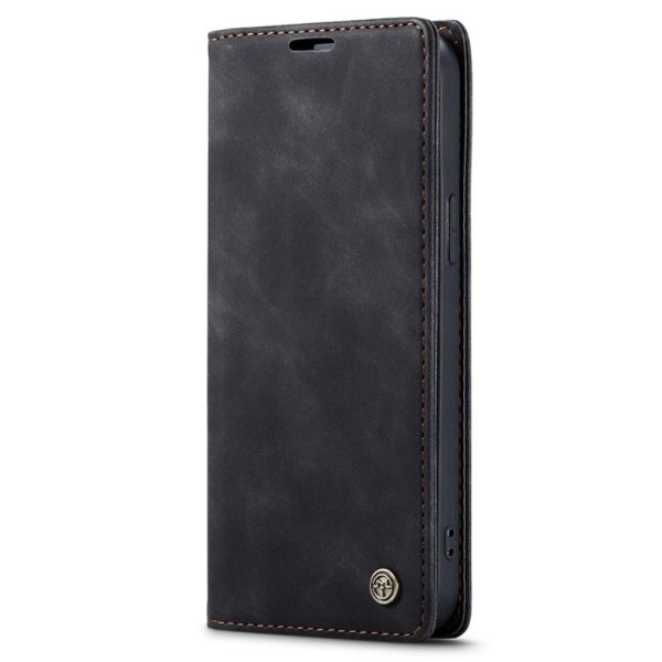 CASEME Retro Lommebok Etui for iPhone 14 - Svart Black