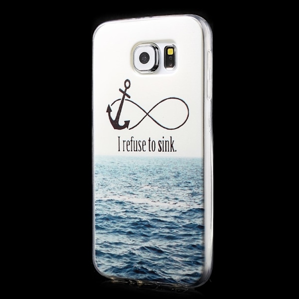Samsung Galaxy S6 TPU skal Anchor and Quote Lila