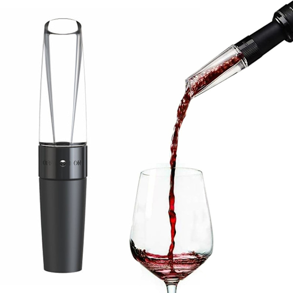 Snabbluftande Vin Häll Karaff Fast Aerating Wine Pourer Decanter Svart