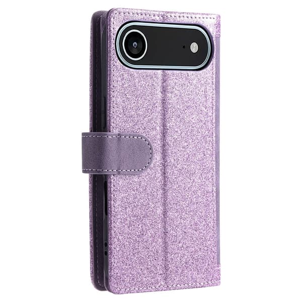 Til iPhone Air Etui med Lynlåslomme og 9 Kortlommer Purple