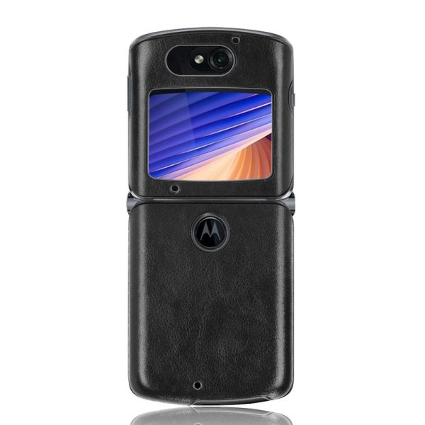 Litchi-tekstuurisuoja Motorola Razr 5G/Razrille (2020) Black