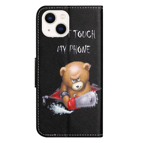 IPhone 15 Plus Lompakkotelineen kotelo Puhelimen kansi - Karhu Black
