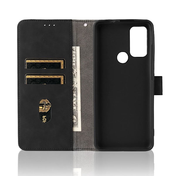 Retro lompakko Motorola Moto G60s - Musta Black