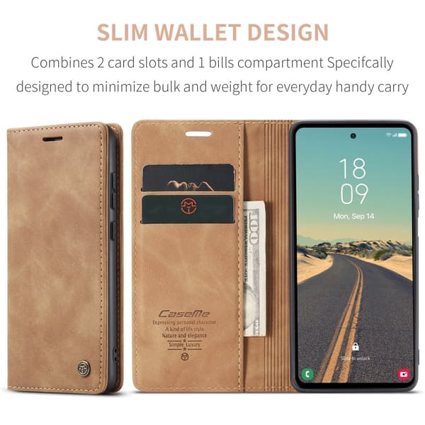 CASEME Plånboksfodral Samsung Galaxy S23 FE - Brun Brun