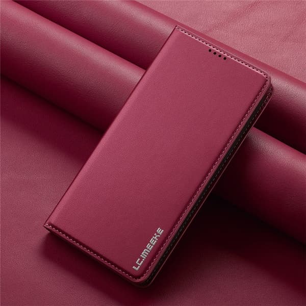 LC.IMEEKE Telefonlommebokdeksel med støtteben til iPhone 18 Pro / 17 Pro Red