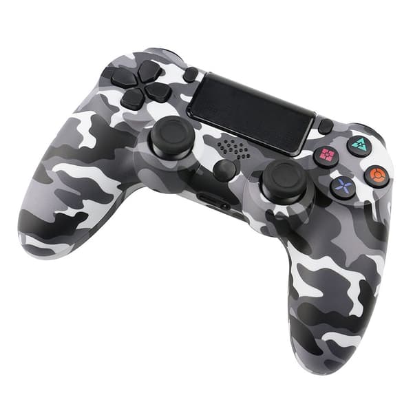 Trådløs spillkontroller for Sony PS4 Bluetooth-gamepad med vibrasjon - kamuflasje Grey