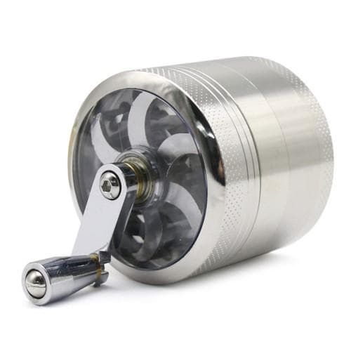 4-lags Tobakskvern Herbal Herb Spice Crusher Smoke Manuell 55mm Silver