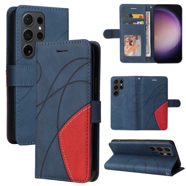 Til Samsung Galaxy S24 Ultra KT - serie - 1 dobbeltfarve Blue