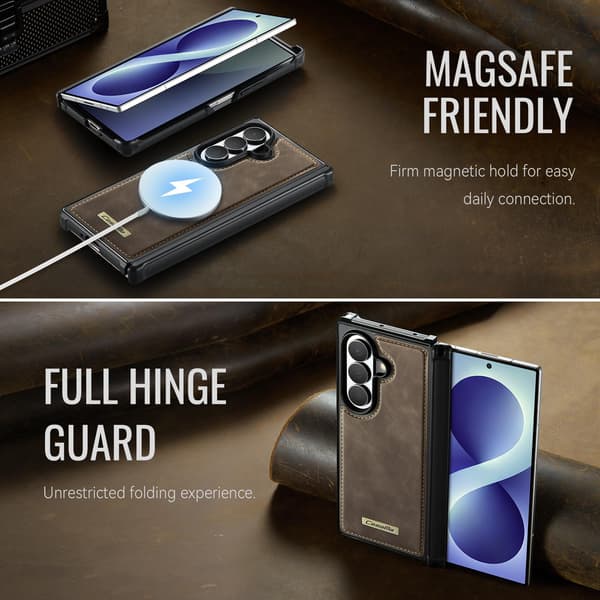CASEME Magnetisk telefondeksel til Samsung Galaxy Z Fold8 Ultra Brown