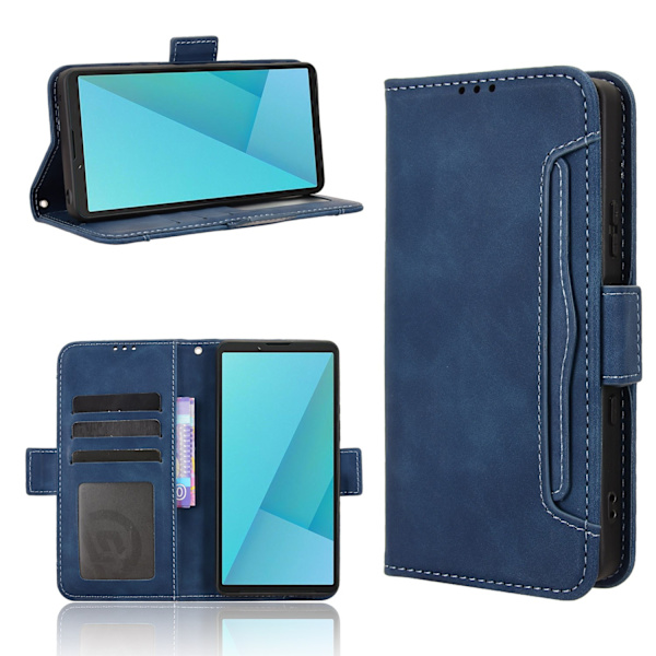 Wallet case Case Cover for Sony Xperia 10 VII - Blue Blue