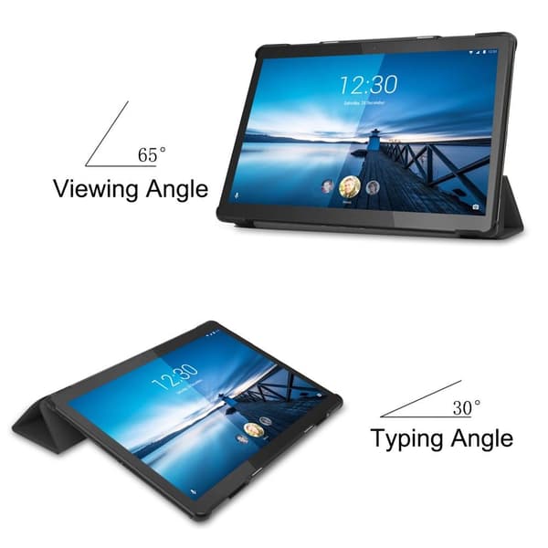 Trifoldet stativetui til Lenovo Tab M10 FHD REL TB - X605FC - Sort Black
