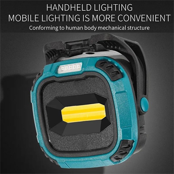 COB Magnetisk Spotlight Arbejdslys Bærbar nødlommelygte Blå Blue