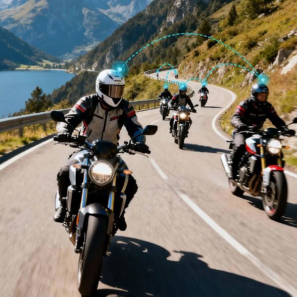Motorcykelhjelm Bluetooth Intercom Headset IP67 Vandtæt 1000m Rækkevidde Black