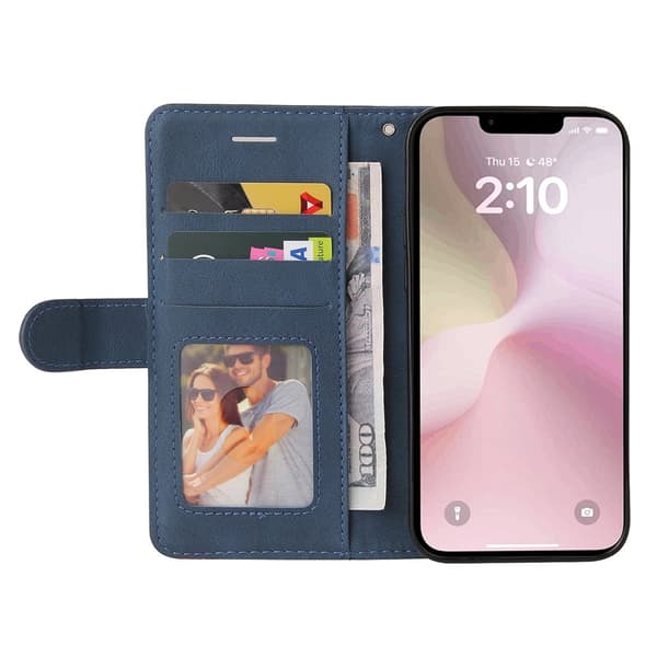 KT Plånboksfodral till iPhone 17e / 16e - Blå Blå