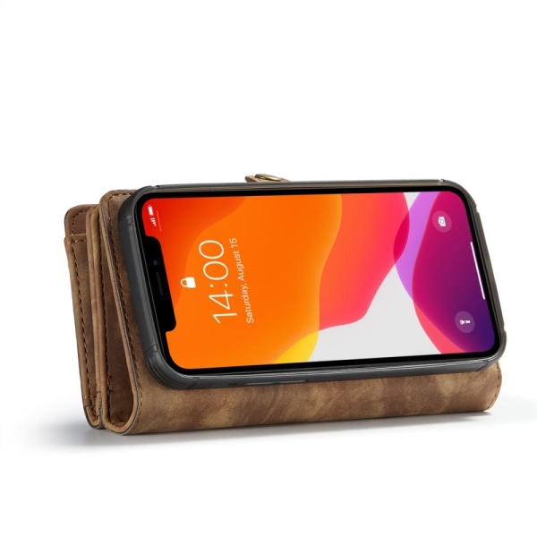 CASEME iPhone 12 Pro Max Retro plånboksfodral - Brun Brun