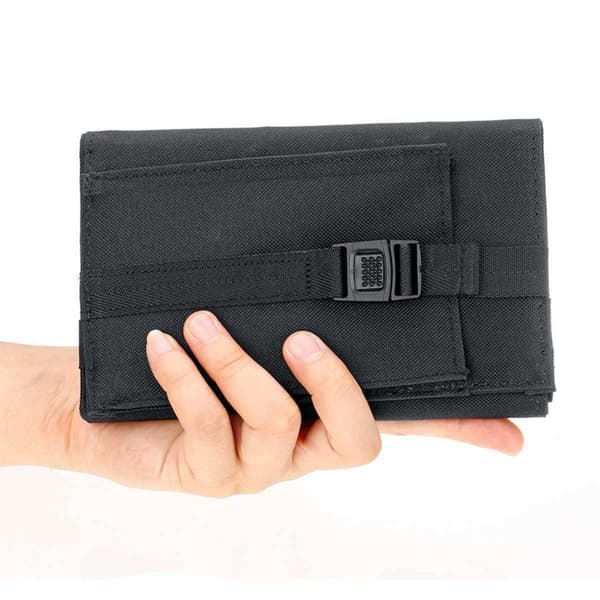 20W Foldbar Solpanel Bærbar Strømgenerator USB - lader Black