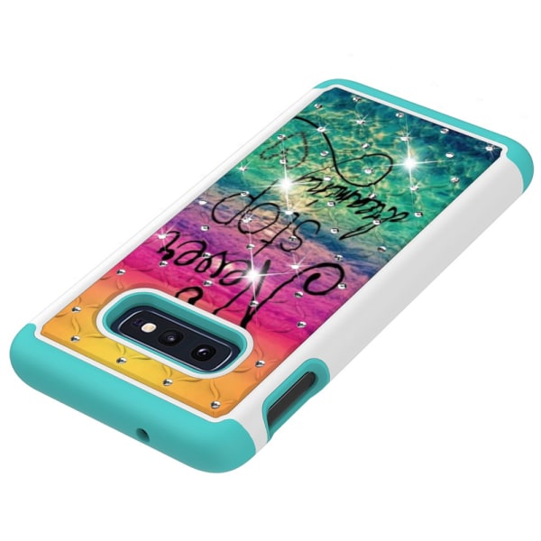 Samsung Galaxy S10e TPU-Skal Armor Extra Tåligt - Quote Never Stop Dreaming Svart