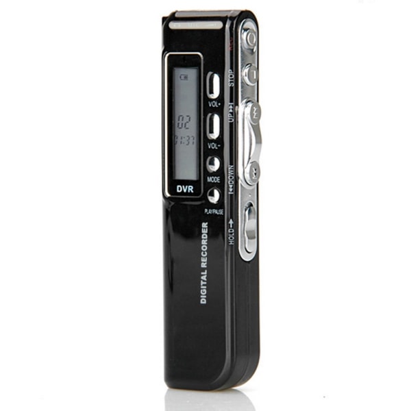 R10 8GB USB LCD-näyttö Digitaalinen äänitallennin sanelulaite Black
