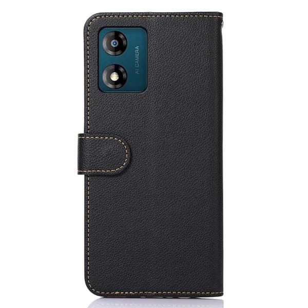 KHAZNEH Motorola Moto E13 4G Plånboksfodral - Svart/Röd Svart