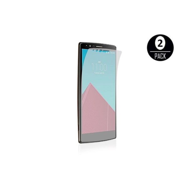LG G4 skærmbeskytter x2 med pudseklud Transparent