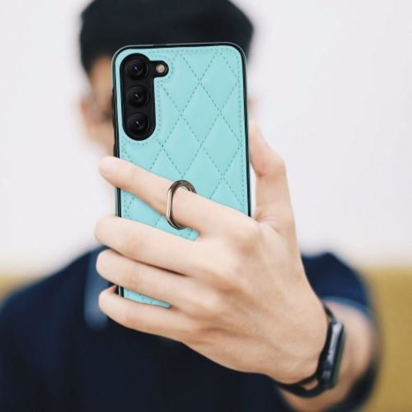 Samsung Galaxy S23 Case Rhombus Rhombus Grid Pattern Takakannen Rengastuki - Taivaansininen Blue