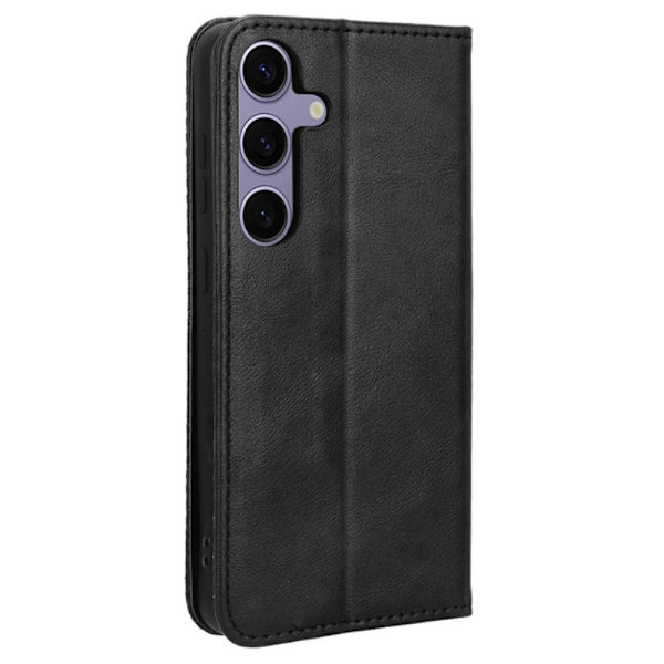 Lommebok Stativ Flip Telefonveske for Samsung Galaxy S24 Plus - Svart Black