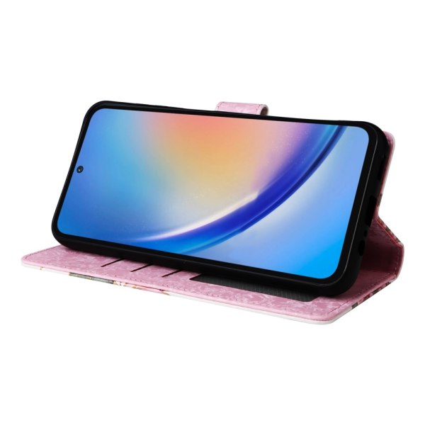 Till Samsung Galaxy A35 Plånboksfodral Blommor multifärg
