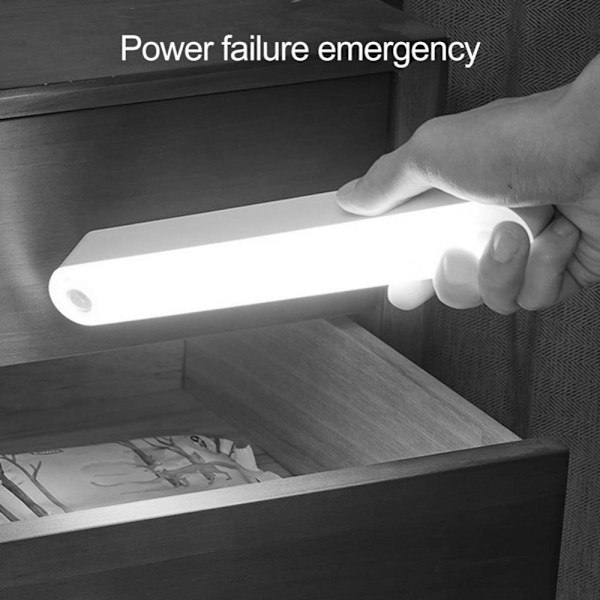 26 cm uppladdningsbar rörelsesensor LED nattljus Magnetisk ljusstång Gult ljus Vit